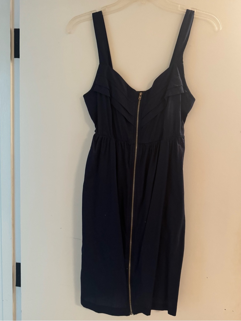 Bebop Sleeveless Navy Zip-Front Women's Dress Size Medium